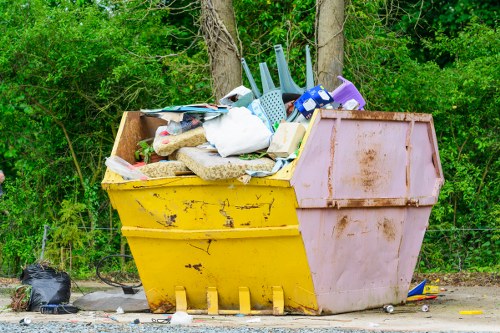 Construction site with builders waste